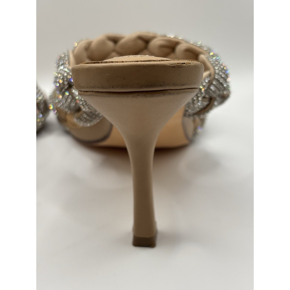 Steve Madden Kenley Rhinestone Sandal Heels Sequin 8.5 Event Formal Cocktail - Picture 6 of 9